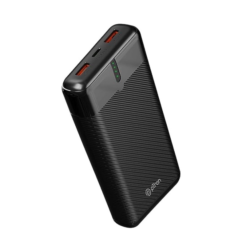 pTron Dynamo Surge 20000mAh 22.5W Fast Charging Power Bank, Supports VOOC/Wrap/Dash USB Charging, USB Type-C Input, 20W PD Fast Charging, 3 Outputs, 1 Input & Multiple Layers of Protection (Black) pTron Dynamo Surge 20000mAh 22.5W Fast Charging Power Bank, Supports VOOC/Wrap/Dash USB Charging, USB Type-C Input, 20W PD Fast Charging, 3 Outputs, 1 Input & Multiple Layers of Protection (Black)