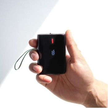 boAt Energyshroom PB300 Air 10000 Mah 22.5W USB Type C Pocket Size Power Bank with Compact & Lightweight Design,LED Battery Display,12 Layer Smart IC Protection & Smart Power Management(Carbon Black)