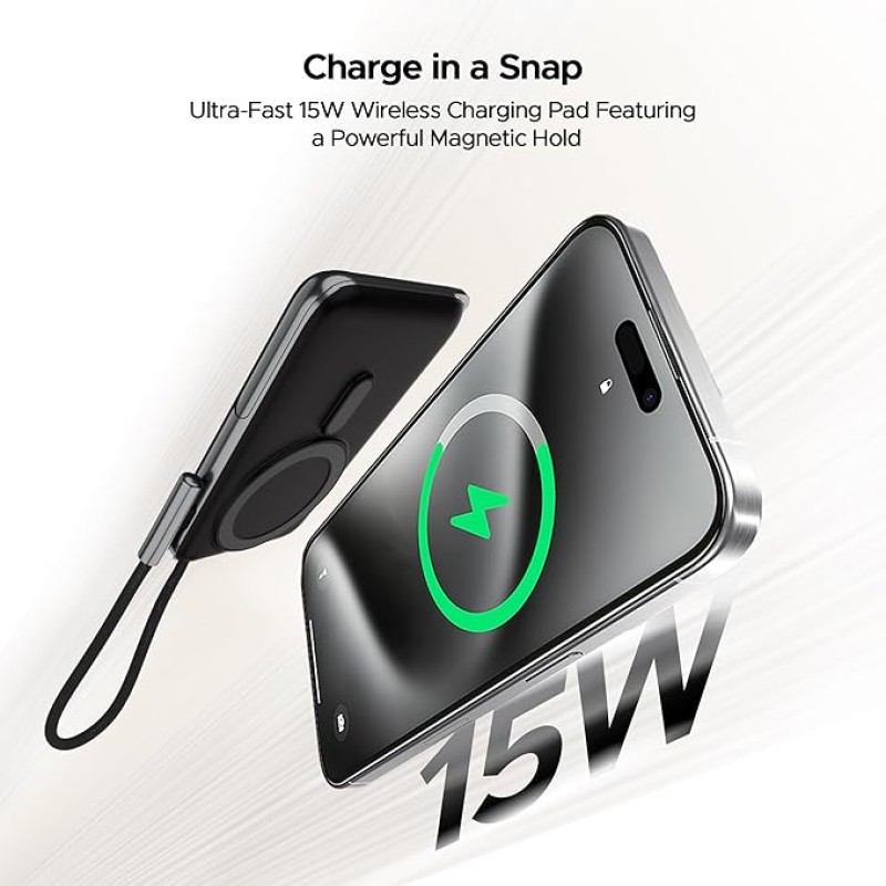 boAt Energyshroom PB330 MagnaCharge 10000 mAh Magnetic Wireless Power Bank w/ 15W Wireless Charging, Metal Stand,Magnacharge Ring for iPhone and Android Phones w/Wireless Charge(Black) boAt Energyshroom PB330 MagnaCharge 10000 mAh Magnetic Wireless Power Bank w/ 15W Wireless Charging, Metal Stand,Magnacharge Ring for iPhone and Android Phones w/Wireless Charge(Black)