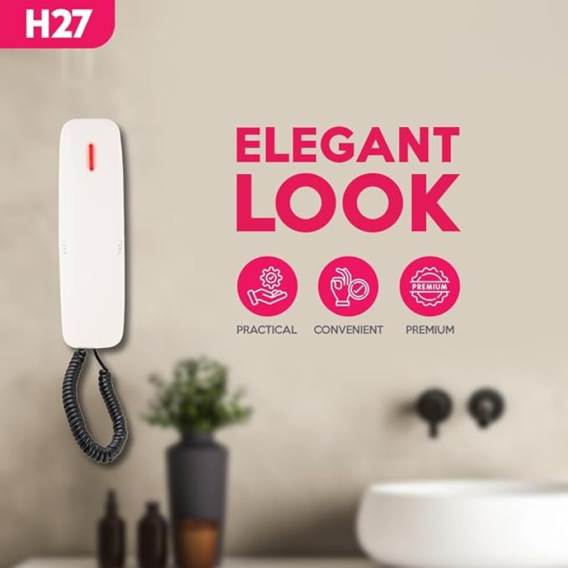 Beetel H27 Portable Hotel Cordless Landline Phone,3 Step Receiver & 2 Step Ringer Volume,Hold Function with LED Notification,Tone Dialling,Ringer LED,Hearing Aid Compatible Desk/Wall Mountable (Ivory) Beetel H27 Portable Hotel Cordless Landline Phone,3 Step Receiver & 2 Step Ringer Volume,Hold Function with LED Notification,Tone Dialling,Ringer LED,Hearing Aid Compatible Desk/Wall Mountable (Ivory)