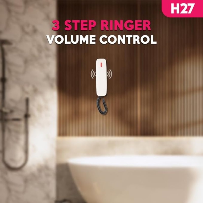 Beetel H27 Portable Hotel Cordless Landline Phone,3 Step Receiver & 2 Step Ringer Volume,Hold Function with LED Notification,Tone Dialling,Ringer LED,Hearing Aid Compatible Desk/Wall Mountable (Ivory) Beetel H27 Portable Hotel Cordless Landline Phone,3 Step Receiver & 2 Step Ringer Volume,Hold Function with LED Notification,Tone Dialling,Ringer LED,Hearing Aid Compatible Desk/Wall Mountable (Ivory)