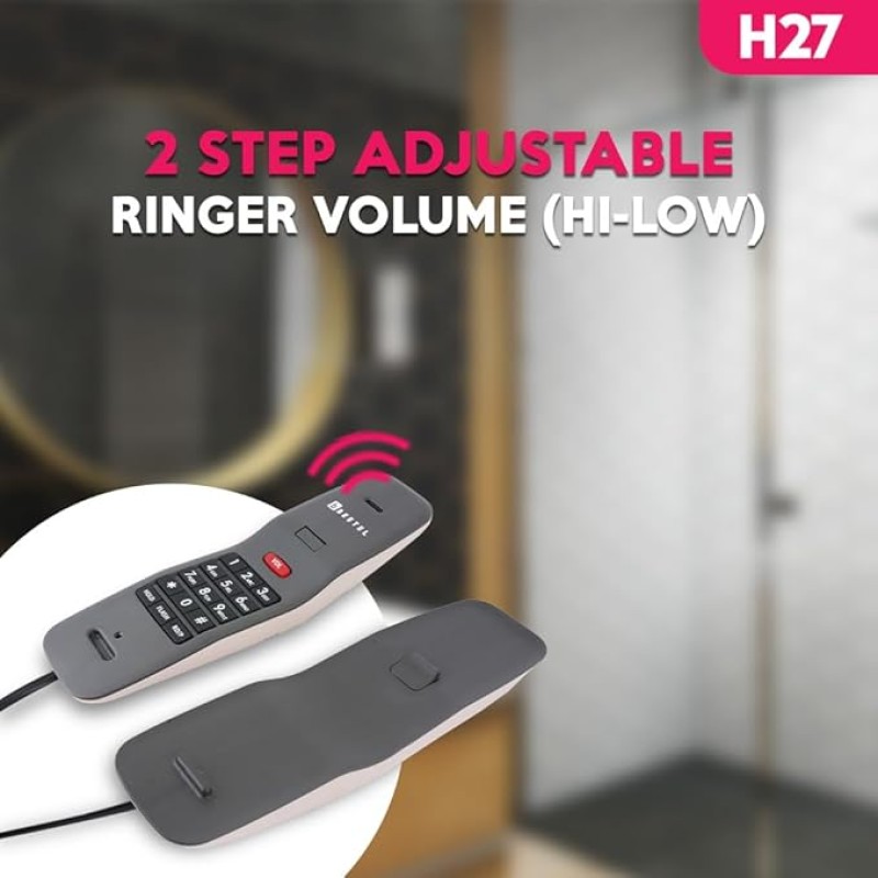 Beetel H27 Portable Hotel Cordless Landline Phone,3 Step Receiver & 2 Step Ringer Volume,Hold Function with LED Notification,Tone Dialling,Ringer LED,Hearing Aid Compatible Desk/Wall Mountable (Ivory) Beetel H27 Portable Hotel Cordless Landline Phone,3 Step Receiver & 2 Step Ringer Volume,Hold Function with LED Notification,Tone Dialling,Ringer LED,Hearing Aid Compatible Desk/Wall Mountable (Ivory)