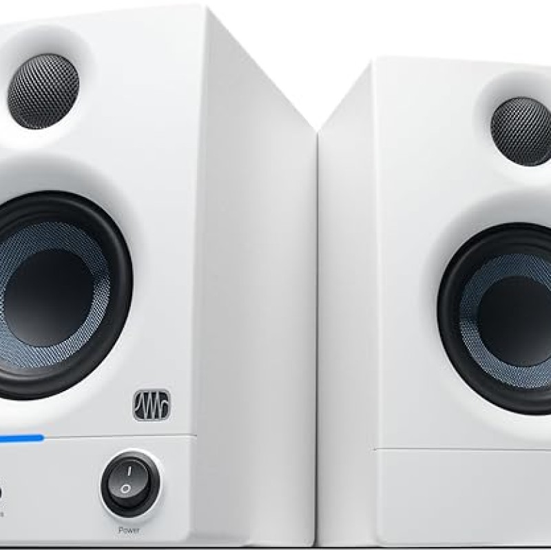 PreSonus Eris 3.5 2nd Gen HD Professional Studio Monitors with 3.5" Woven Composite Woofer, 1" Silk-Dome Tweeter, 50W Class AB Power and Tuning Controls (Auxillary) - Pair (White) PreSonus Eris 3.5 2nd Gen HD Professional Studio Monitors with 3.5" Woven Composite Woofer, 1" Silk-Dome Tweeter, 50W Class AB Power and Tuning Controls (Auxillary) - Pair (White)