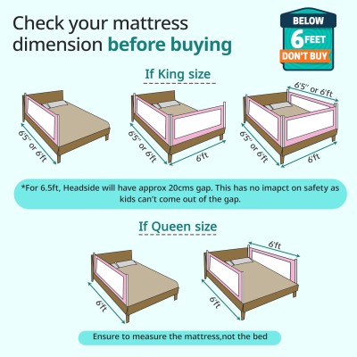 LuvLap Bed Rail Guard for Baby/Kids Safety, 180cm x 72 cm(6ft x 2.3ft), Portable & Foldable, Baby Safety Essential, Adjustable Height, Attractive Cartoon Prints, fits All Bed Sizes (Blue- Printed) LuvLap Bed Rail Guard for Baby/Kids Safety, 180cm x 72 cm(6ft x 2.3ft), Portable & Foldable, Baby Safety Essential, Adjustable Height, Attractive Cartoon Prints, fits All Bed Sizes (Blue- Printed)