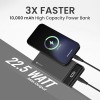 Portronics Luxcell B 10K 10000 mAh 22.5W Fast Charging Power Bank, Ultra Slim Power Bank with Mach USB-A Output, Type C PD Output, Type C Input, Wake Up Button(Black) Portronics Luxcell B 10K 10000 mAh 22.5W Fast Charging Power Bank, Ultra Slim Power Bank with Mach USB-A Output, Type C PD Output, Type C Input, Wake Up Button(Black)