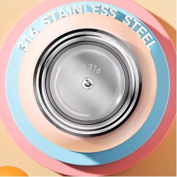 R for Rabbit Steebo Zoobie Premium Stainless Steel Water Sipper for Baby, Spill Proof BPA Free Soft Silicone Straw Drinking Sipper for Kids of 12+ Months (550ml, Pink Bunny)