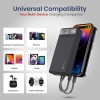 Portronics Luxcell Bind 20k 20000mAh Powerbank with 22.5W Fast Charging, in-Built Type C PD(Input & Output) /8 Pin Cable, LED Indicator, USB-A Mach Output, Compatible with Smartphones,Tablets(Black) Portronics Luxcell Bind 20k 20000mAh Powerbank with 22.5W Fast Charging, in-Built Type C PD(Input & Output) /8 Pin Cable, LED Indicator, USB-A Mach Output, Compatible with Smartphones,Tablets(Black)