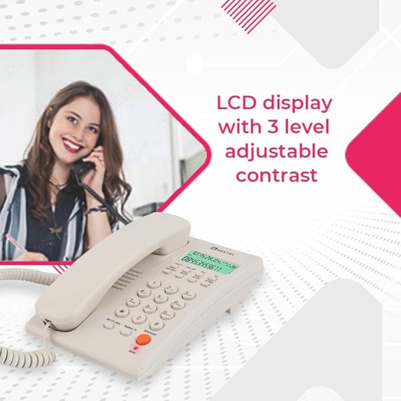 Beetel Newly Launched G30, TEC Certified, Caller ID LCD Display, Ringer LED,DTMF/FSK Compatible, 2-Way Adjustable Speaker Phone, Music on Hold, Desk/Wall Mountable, 3 Level LCD Contrast(G30-Warm Grey) Beetel Newly Launched G30, TEC Certified, Caller ID LCD Display, Ringer LED,DTMF/FSK Compatible, 2-Way Adjustable Speaker Phone, Music on Hold, Desk/Wall Mountable, 3 Level LCD Contrast(G30-Warm Grey)