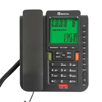 Beetel M71N Caller ID Landline Phone for Home or Office, 16 Digit Display, 2-Way Speaker Phone with Adjustable Volume, 8 One Touch Memory Buttons, TEC Certified, 30 Incoming Call Memory (Anthracite)