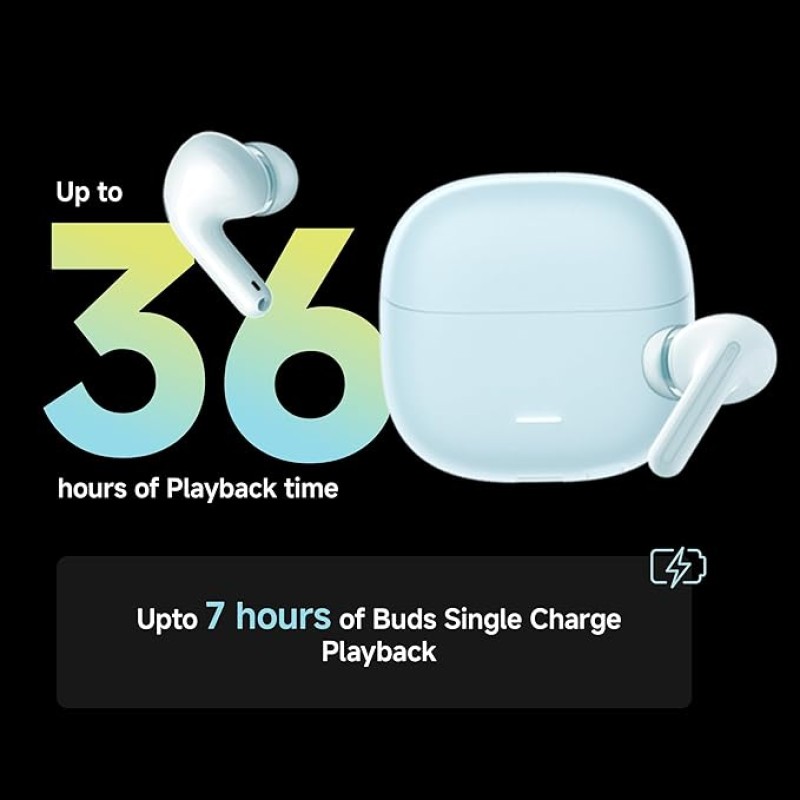 Redmi Buds 5C Bluetooth TWS in Ear Earbuds, Up to 40Db Hybrid Noise Cancellation, Quad Mic, Custom Eq, 10Mins Charge for 2Hours Life, Up to 36Hrs Playback, Gaming TWS| Symphony Blue Redmi Buds 5C Bluetooth TWS in Ear Earbuds, Up to 40Db Hybrid Noise Cancellation, Quad Mic, Custom Eq, 10Mins Charge for 2Hours Life, Up to 36Hrs Playback, Gaming TWS| Symphony Blue