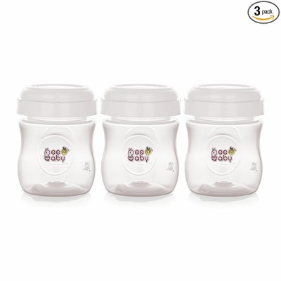 BeeBaby Pump N' Protect Breast Milk Storage Bottles. Pack of 3 Milk Collection Bottles fits Most Wide Neck Breast Pumps. 100% BPA Free. 150ML / 5oz. White BeeBaby Pump N' Protect Breast Milk Storage Bottles. Pack of 3 Milk Collection Bottles fits Most Wide Neck Breast Pumps. 100% BPA Free. 150ML / 5oz. White