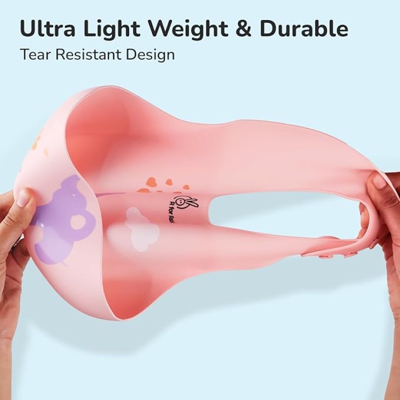 R for Rabbit Safari Silicone Bib for Baby Food Feeding BPA Free, Baby Apron Adjustable Straps, Built-in Food Pocket Mess Free, Waterproof, Washable & Reusable Ideal for Babies 6 to 36 Months (Peach) R for Rabbit Safari Silicone Bib for Baby Food Feeding BPA Free, Baby Apron Adjustable Straps, Built-in Food Pocket Mess Free, Waterproof, Washable & Reusable Ideal for Babies 6 to 36 Months (Peach)