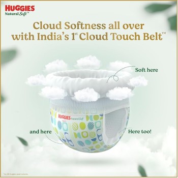 Huggies Natural Soft Premium Baby Diaper Pants, Our No.1 Soft Pants, Extra Large (XL) Size (12-17 Kgs), Sumo Pack of 126 diapers | Cloud Softness All over with India's 1st Cloud Touch BeltTM Huggies Natural Soft Premium Baby Diaper Pants, Our No.1 Soft Pants, Extra Large (XL) Size (12-17 Kgs), Sumo Pack of 126 diapers | Cloud Softness All over with India's 1st Cloud Touch BeltTM