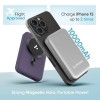 Ambrane Magsafe Wireless 10000Mah Fast Charging Power Bank,Strong Magnet,22.5W Output for iPhone 12 Back Cover & Above,Android & Other Qi Enabled Devices + Magnetic Ring (Aerosync Snap,Silver) Ambrane Magsafe Wireless 10000Mah Fast Charging Power Bank,Strong Magnet,22.5W Output for iPhone 12 Back Cover & Above,Android & Other Qi Enabled Devices + Magnetic Ring (Aerosync Snap,Silver)