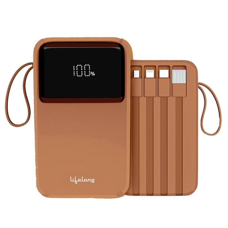 Lifelong Electronics 20000mAh 22.5W Fast Charging Power Bank | 3 Inputs (in-Built USB Cable + Lightning + Type-C Port) | 6 Outputs (3 in-Built Cables + 1 Type-C Port + 2 USB Ports) | QC 3.0 Powerbank Lifelong Electronics 20000mAh 22.5W Fast Charging Power Bank | 3 Inputs (in-Built USB Cable + Lightning + Type-C Port) | 6 Outputs (3 in-Built Cables + 1 Type-C Port + 2 USB Ports) | QC 3.0 Powerbank