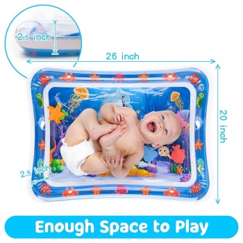 FIGMENT Tummy Time Water Play Mat for Babies 3�24 Months, Premium Baby Toy for Muscle Development, Sensory Activity Mat for Infants, Leakproof & Portable (Water Mat) FIGMENT Tummy Time Water Play Mat for Babies 3�24 Months, Premium Baby Toy for Muscle Development, Sensory Activity Mat for Infants, Leakproof & Portable (Water Mat)