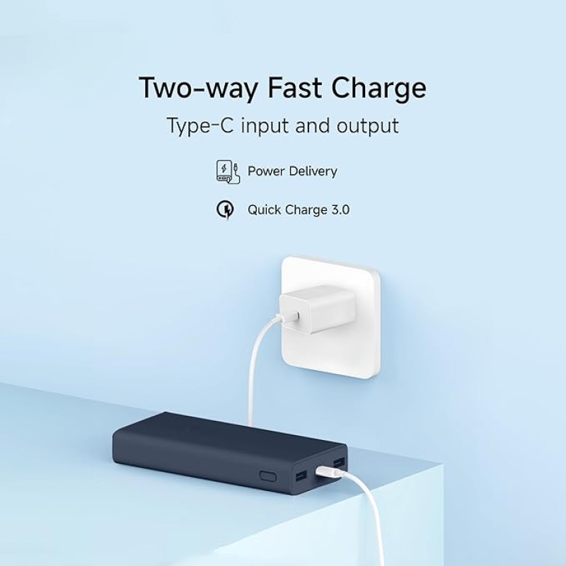 Xiaomi Power Bank 4i 20000mAh 33W Super Fast Charging PD |Smart 12 Layer Protection|Type C Input & Output|Triple Output Ports|Supports Android,Apple, Tablets, Earbuds,Watch(MI Powerbank),Blue Xiaomi Power Bank 4i 20000mAh 33W Super Fast Charging PD |Smart 12 Layer Protection|Type C Input & Output|Triple Output Ports|Supports Android,Apple, Tablets, Earbuds,Watch(MI Powerbank),Blue