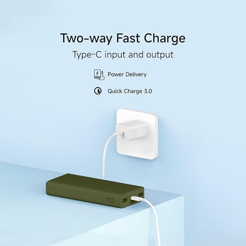 Xiaomi Power Bank 4i 20000mAh 33W Super Fast Charging PD |Smart 12 Layer Protection|Type C Input & Output|Triple Output Ports|Supports Android,Apple, Tablets, Earbuds,Watch(MI Powerbank),Green Xiaomi Power Bank 4i 20000mAh 33W Super Fast Charging PD |Smart 12 Layer Protection|Type C Input & Output|Triple Output Ports|Supports Android,Apple, Tablets, Earbuds,Watch(MI Powerbank),Green