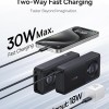 Baseus Free2Pull 10000mAh 30W Fast Charging Power Bank � Built-in Retractable USB-C Cable, Digital Display, Compact Design � Cosmic Black Baseus Free2Pull 10000mAh 30W Fast Charging Power Bank � Built-in Retractable USB-C Cable, Digital Display, Compact Design � Cosmic Black