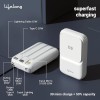 Lifelong Electronics 10000mAh MagSafe Wireless Fast Charging Power Bank | Slim & Compact | For iPhone & All Wireless Enabled Phone | Type C & Lightning Input | 3 In-built Cables| 15W Wireless | QC 3.0 Lifelong Electronics 10000mAh MagSafe Wireless Fast Charging Power Bank | Slim & Compact | For iPhone & All Wireless Enabled Phone | Type C & Lightning Input | 3 In-built Cables| 15W Wireless | QC 3.0