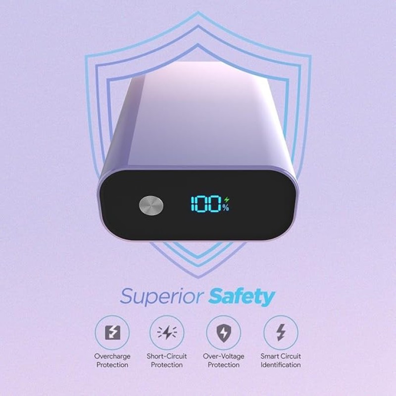 FLiX (Beetel) UltraCharge Duotone 20,000mAh 22.5W QC Pocket Power Delivery PPS Power Bank, Type C Input & Output, LED Percentage Display, Compatible iPhone, Samsung, Google (Purple + Pink) FLiX (Beetel) UltraCharge Duotone 20,000mAh 22.5W QC Pocket Power Delivery PPS Power Bank, Type C Input & Output, LED Percentage Display, Compatible iPhone, Samsung, Google (Purple + Pink)