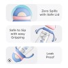 R for Rabbit Tritan Dino 320ml Baby Straw Sipper for Kids | Twin Handle Non Toxic BPA Free Soft Silicone Straw Sippy Bottle | Leak Proof Drinking Sippy Cup for 9+ Months Babies (Pink Blue)