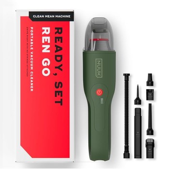 NUUK REN GO Cordless Car and Home Vacuum Cleaner | 2X More Suction, 11000 PA | 4-in-1 Functions with Air Blowing | 7 Attachments+Storage Bag | Dual Filtration with HEPA | BLDC Motor | 2 Suction Modes