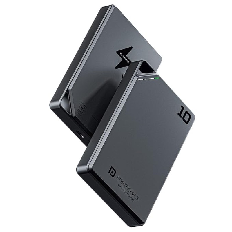 Portronics Boosty 10K 10000mAh 15W Wireless Magnetic Fast Charging Nano Powerbank, Metallic Finish, 20W Type C PD Output, Light Weight, Compatible with iPhone 12 Above, Other Qi Enabled Devices Portronics Boosty 10K 10000mAh 15W Wireless Magnetic Fast Charging Nano Powerbank, Metallic Finish, 20W Type C PD Output, Light Weight, Compatible with iPhone 12 Above, Other Qi Enabled Devices