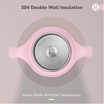 R for Rabbit Steebo Tiny Tales Premium Stainless Steel Straw Sipper for Baby, Leak & Spill Proof BPA Free Soft Silicone Straw Drinking Sipper Bottle for Baby Boy & Girl of 6+ Months (270ml, Pink)