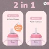 R for Rabbit Steebo Tiny Tales Premium Stainless Steel Straw Sipper for Baby, Leak & Spill Proof BPA Free Soft Silicone Straw Drinking Sipper Bottle for Baby Boy & Girl of 6+ Months (270ml, Pink)