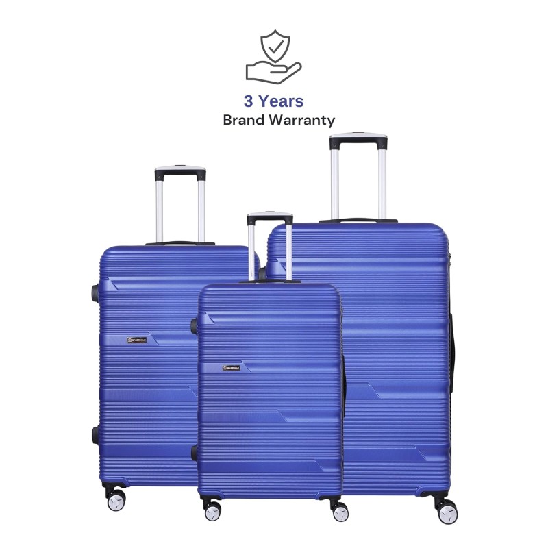 Spacewalk Gloster Hard Luggage Set of 3, 57 cm, 67 cm & 77 cm, 8 Wheels, Blue Spacewalk Gloster Hard Luggage Set of 3, 57 cm, 67 cm & 77 cm, 8 Wheels, Blue