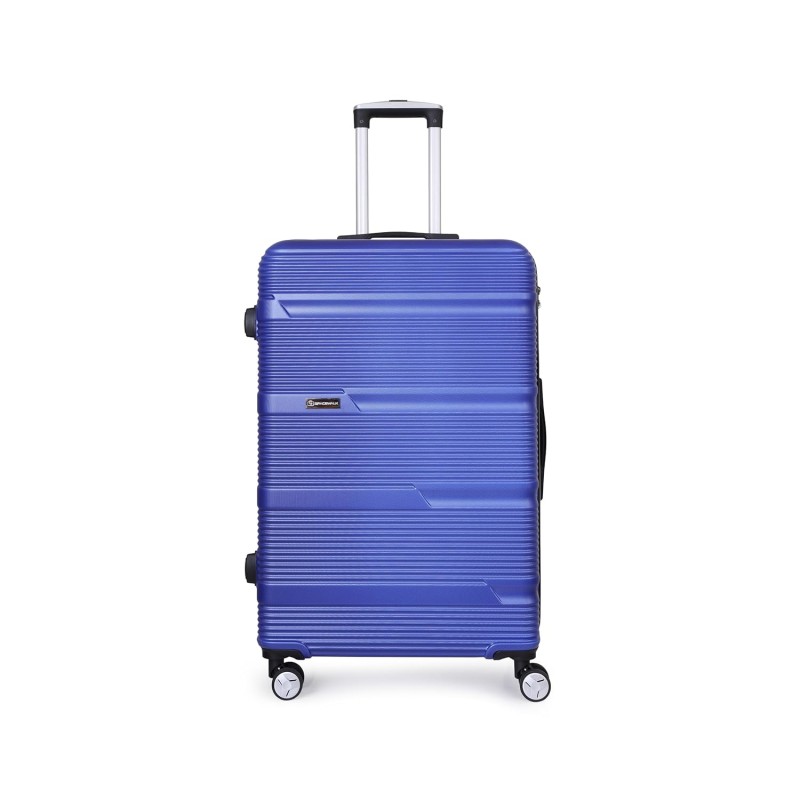 SPACEWALK GLOSTER Hard Case ABS Luggage, 107L, LARGE, 8 Spinner Wheels, TSA Lock, Anti-Theft Zip, Lightweight & Durable, 3-Year Warranty, Made in India