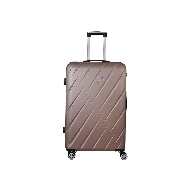 SPACEWALK STYLUX Hard Luggage, 76L, MEDIUM, Smooth 8 Spinner Wheels, Durable Hard Case ABS Material, Anti-Theft Zip, TSA Lock, Lightweight, Ergonomic Telescopic Handle, 3-Year Warranty