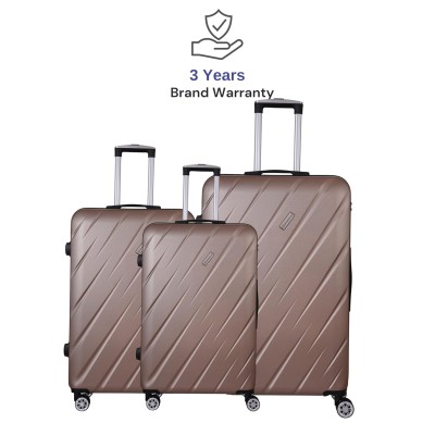 SPACEWALK STYLUX Hard Case ABS Luggage, SET OF 3 (S, M, L), 8 Spinner Wheels, TSA Lock, Anti-Theft Zip, Lightweight & Durable, 3-Year Warranty, Made in India SPACEWALK STYLUX Hard Case ABS Luggage, SET OF 3 (S, M, L), 8 Spinner Wheels, TSA Lock, Anti-Theft Zip, Lightweight & Durable, 3-Year Warranty, Made in India