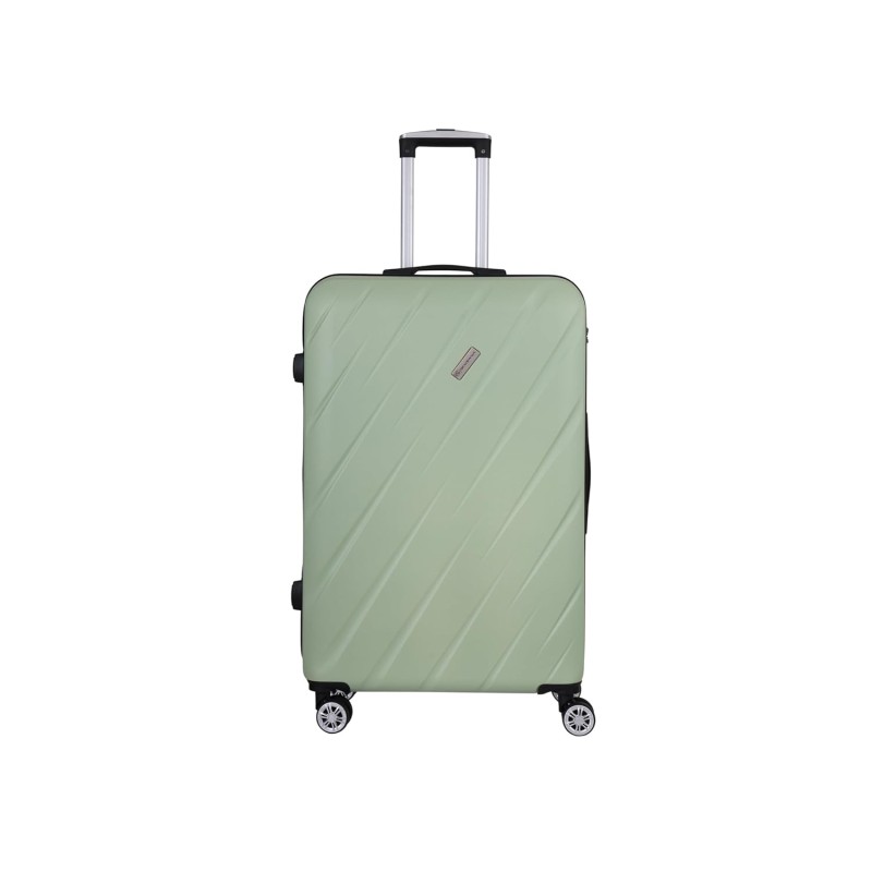 SPACEWALK STYLUX Hard Luggage, 76L, MEDIUM, Smooth 8 Spinner Wheels, Durable Hard Case ABS Material, Anti-Theft Zip, TSA Lock, Lightweight, Ergonomic Telescopic Handle, 3-Year Warranty