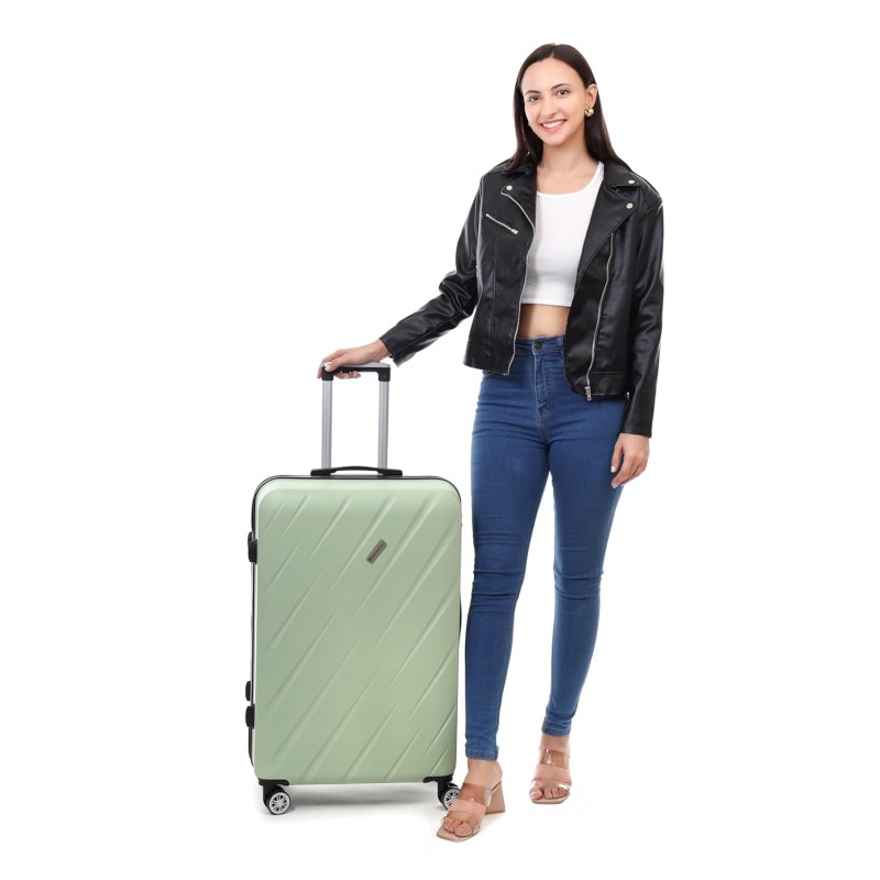 SPACEWALK STYLUX Hard Case ABS Luggage, SMALL, 50L, 8 Spinner Wheels, TSA Lock, Anti-Theft Zip, Lightweight & Durable, 3-Year Warranty, Made in India SPACEWALK STYLUX Hard Case ABS Luggage, SMALL, 50L, 8 Spinner Wheels, TSA Lock, Anti-Theft Zip, Lightweight & Durable, 3-Year Warranty, Made in India