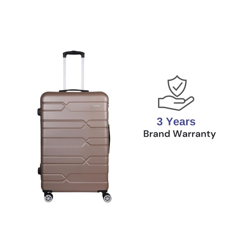 SPACEWALK TOKYO Hard Case ABS Luggage, SMALL, 50L, 8 Spinner Wheels, TSA Lock, Anti-Theft Zip, Lightweight & Durable, 3-Year Warranty, Made in India SPACEWALK TOKYO Hard Case ABS Luggage, SMALL, 50L, 8 Spinner Wheels, TSA Lock, Anti-Theft Zip, Lightweight & Durable, 3-Year Warranty, Made in India