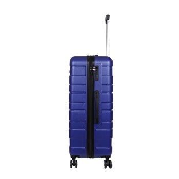 SPACEWALK TOKYO Hard Case ABS Luggage, SET OF 3 (S, M, L), 8 Spinner Wheels, TSA Lock, Anti-Theft Zip, Lightweight & Durable, 3-Year Warranty (Blue)