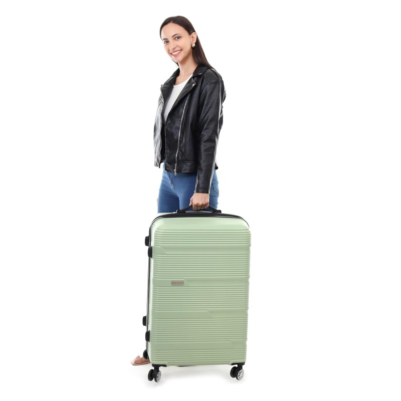 SPACEWALK GLOSTER Hard Case ABS Luggage, 107L, LARGE, 8 Spinner Wheels, TSA Lock, Anti-Theft Zip, Lightweight & Durable, 3-Year Warranty, Made in India SPACEWALK GLOSTER Hard Case ABS Luggage, 107L, LARGE, 8 Spinner Wheels, TSA Lock, Anti-Theft Zip, Lightweight & Durable, 3-Year Warranty, Made in India