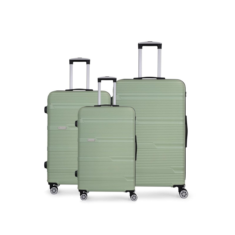 Spacewalk Gloster Hard Luggage Set of 3, 57 cm, 67 cm & 77 cm, 8 Wheels, 3 Year Warranty, Pista Green Spacewalk Gloster Hard Luggage Set of 3, 57 cm, 67 cm & 77 cm, 8 Wheels, 3 Year Warranty, Pista Green