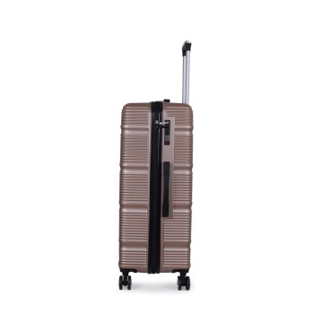 SPACEWALK GLOSTER Hard Luggage, 76L, MEDIUM, Smooth 8 Spinner Wheels, Durable Hard Case ABS Material, Anti-Theft Zip, TSA Lock, Lightweight, Ergonomic Telescopic Handle, 3-Year Warranty