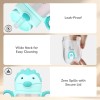 R for Rabbit Spikey Premium Baby Straw Sipper with Anti Gravity Ball | Zero Spill Sippy Cup with Soft Silicone Straw BPA Free & Non Toxic Leak Proof for Kids 9+ Months - (320 ml, Lake Blue)
