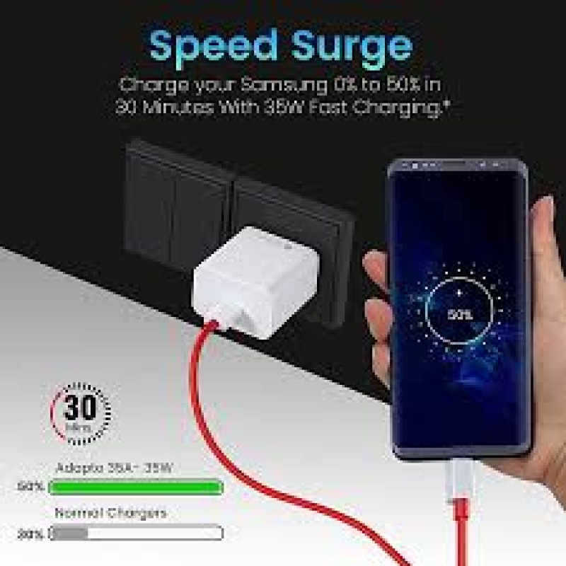 Portronics 35W Adapto 35A USB-A Fast Charging Adaptor with 1M Charging Cable, Support VOOC Charging /WARP Charging /Dash Charging Portronics 35W Adapto 35A USB-A Fast Charging Adaptor with 1M Charging Cable, Support VOOC Charging /WARP Charging /Dash Charging