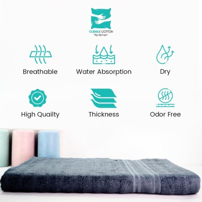 Cuddle Cotton Elite Bath Towel, 75 x 150 cm, 580 GSM, Wave Design, Carbon Grey Cuddle Cotton Elite Bath Towel, 75 x 150 cm, 580 GSM, Wave Design, Carbon Grey