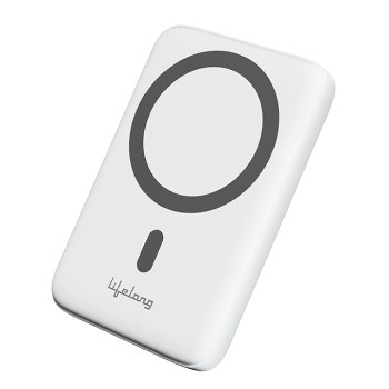 Lifelong Electronics 10000mAh Magsafe Wireless Fast Charging Power Bank for iPhone and All Wireless Qi Enabled Phones & Devices | QC 3.0 Powerbank (22.5W Output) | Strong Magnet + Extra Magnetic Ring