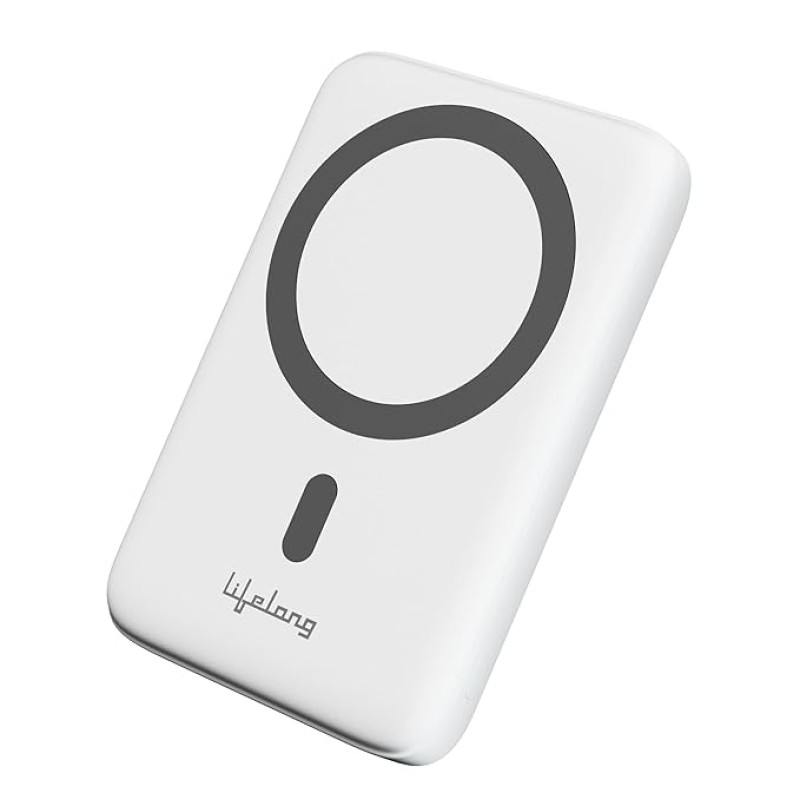 Lifelong Electronics 10000mAh Magsafe Wireless Fast Charging Power Bank for iPhone and All Wireless Qi Enabled Phones & Devices | QC 3.0 Powerbank (22.5W Output) | Strong Magnet + Extra Magnetic Ring Lifelong Electronics 10000mAh Magsafe Wireless Fast Charging Power Bank for iPhone and All Wireless Qi Enabled Phones & Devices | QC 3.0 Powerbank (22.5W Output) | Strong Magnet + Extra Magnetic Ring
