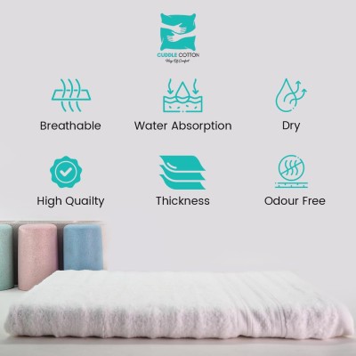 Cuddle Cotton Elite Bath Towel, 75 x 150 cm, 580 GSM, Wave Design, Ivory White Cuddle Cotton Elite Bath Towel, 75 x 150 cm, 580 GSM, Wave Design, Ivory White