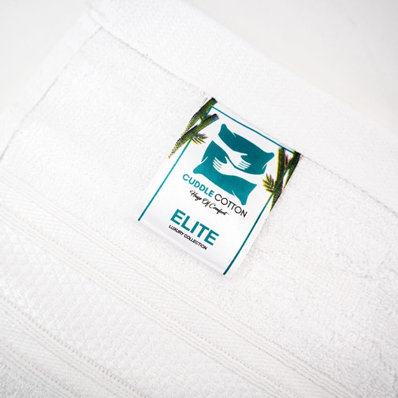 Cuddle Cotton Elite Bath Towel, 75 x 150 cm, 580 GSM, Wave Design, Ivory White Cuddle Cotton Elite Bath Towel, 75 x 150 cm, 580 GSM, Wave Design, Ivory White