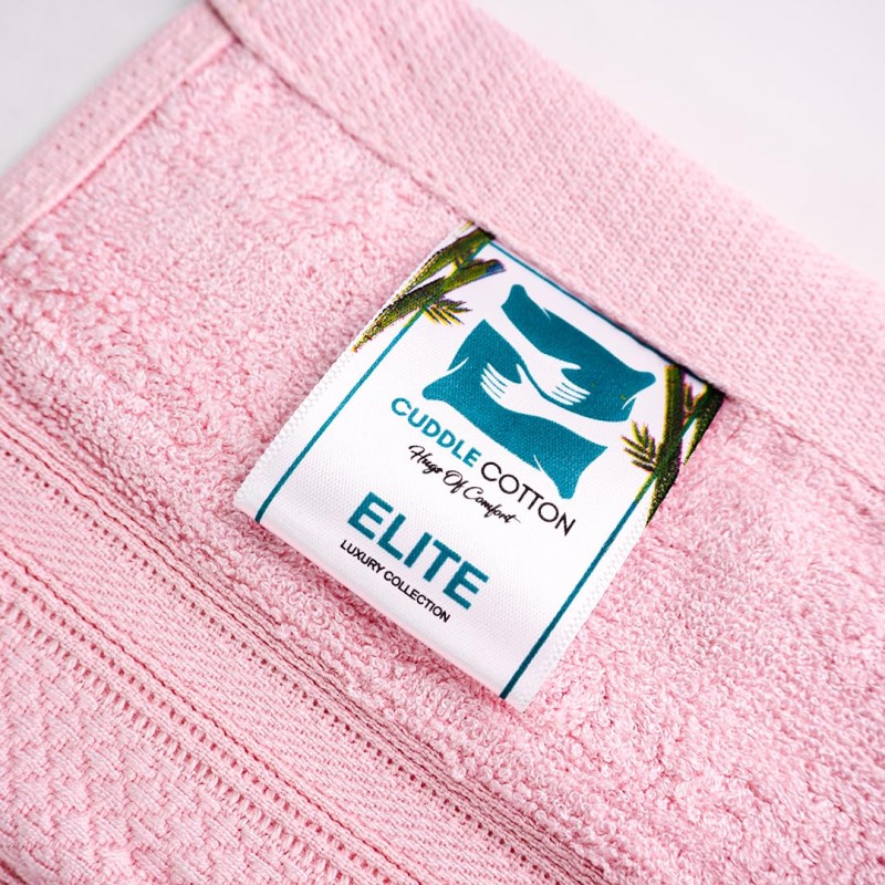 Cuddle Cotton Elite Bath Towel, 75 x 150 cm, 580 GSM, Wave Design, Blossom Pink Cuddle Cotton Elite Bath Towel, 75 x 150 cm, 580 GSM, Wave Design, Blossom Pink