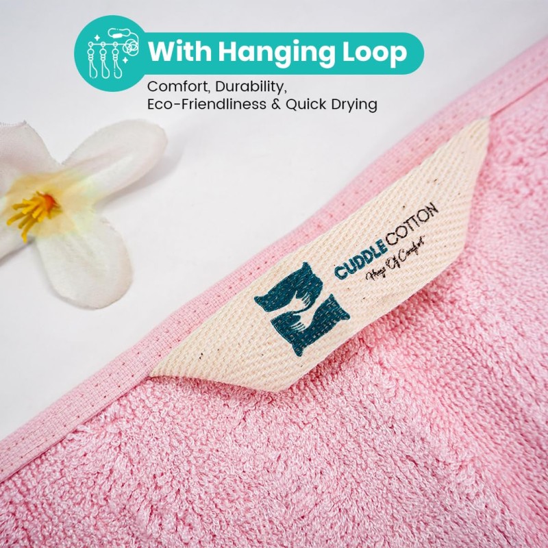 Cuddle Cotton Elite Bath Towel, 75 x 150 cm, 580 GSM, Wave Design, Blossom Pink Cuddle Cotton Elite Bath Towel, 75 x 150 cm, 580 GSM, Wave Design, Blossom Pink